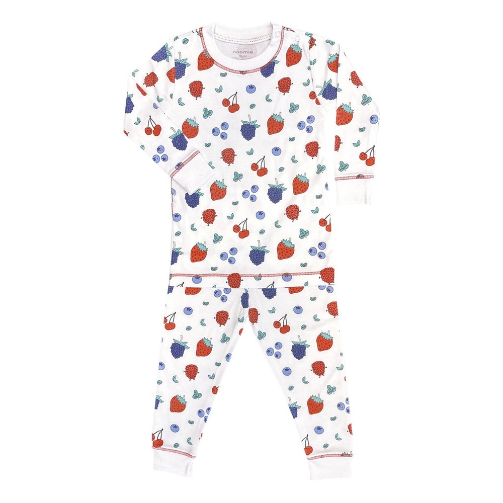 NWOT Noomie Berries and Cherries Pajama Set 18-24 Months